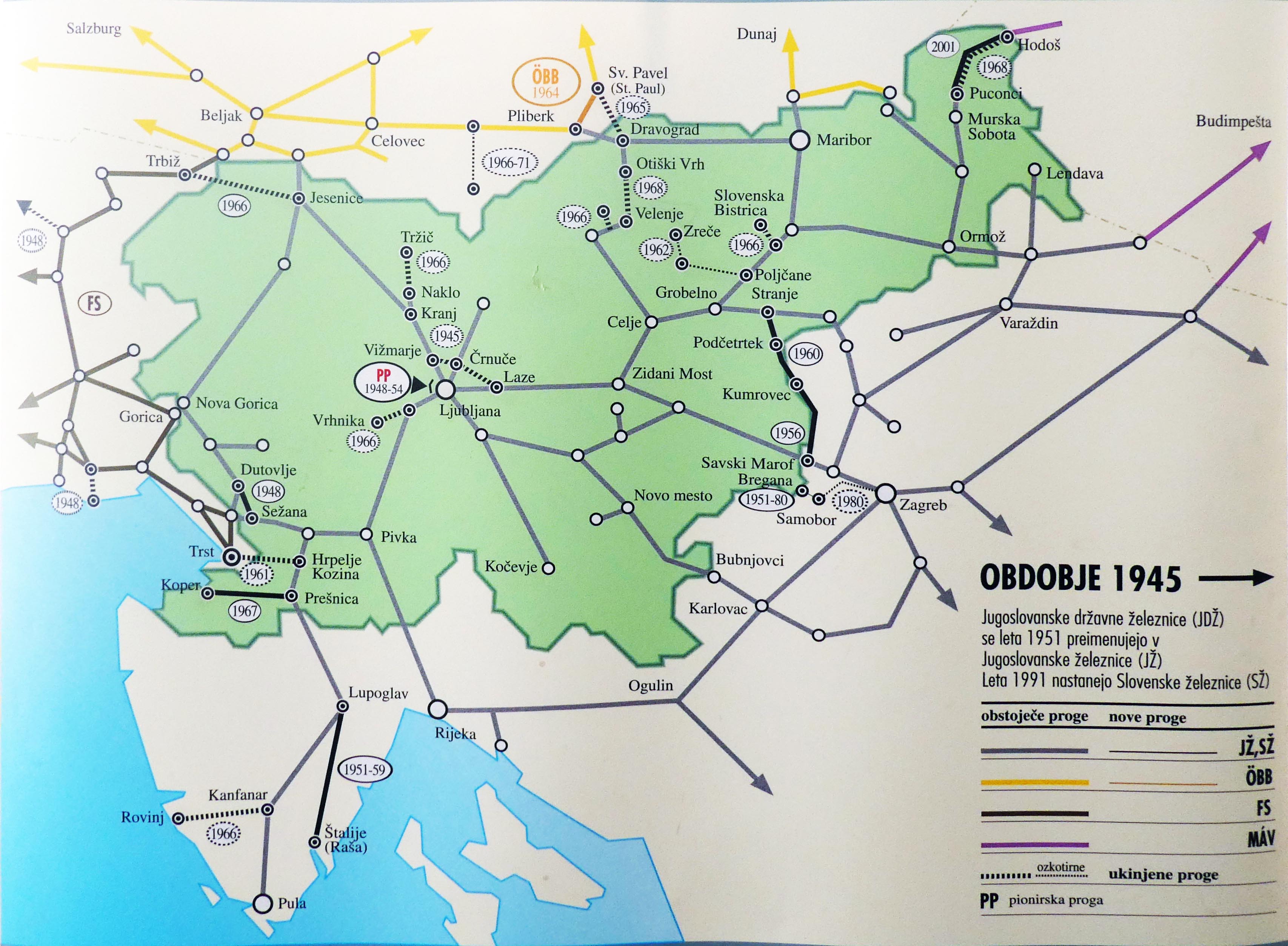 Slovenia train rail maps Slovenia train rail maps